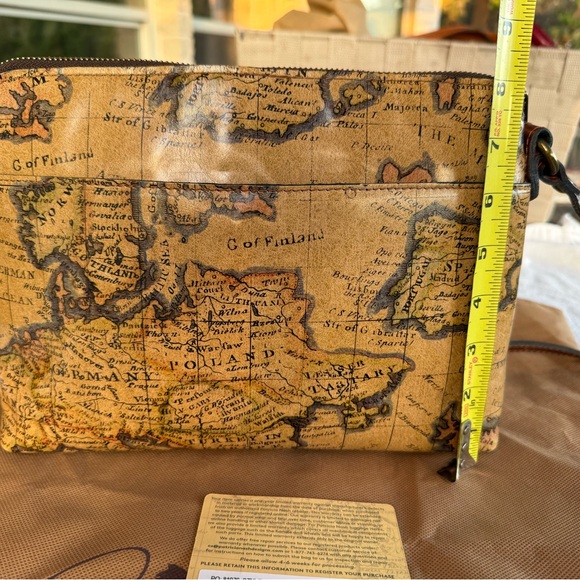 Patricia Nash Tan Map Print Crossbody Bag - Picture 4 of 6